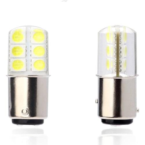 10pcs 1157 P21/5W Bay15d S25 LED Silica Gel COB Automobile Lamp 12V LED Brake Stop Parking DRL Light white