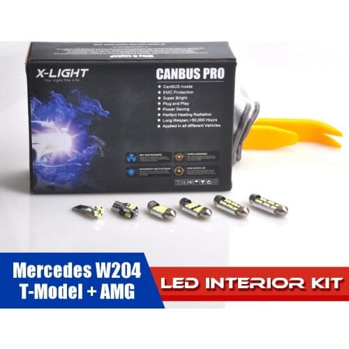 15PCS White Premium LED Full Interior Reading Package for Mercedes W204 T-Model + AMG WITH Installation Tool 5630SMD