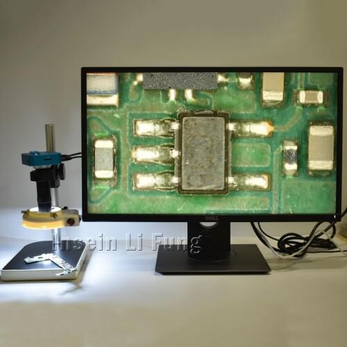 20MP 1080P 60FPS HDMI USB Digital HD Microscope Camera+200X Adjustable Magnification 25mm Zoom C-mount Lens+Bracket+LED Light