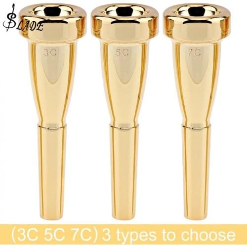 3C 5C 7C Gold Plated Copper Trumpet Mouthpiece Bullet Shape for Yamaha Bach Conn and King Trumpet