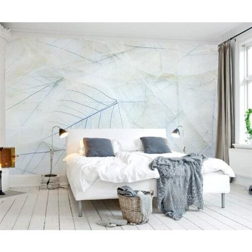 Custom 3d modern fashion wallpaper nordic simple and elegant living room bedroom wall mural line leaves wall mural home decor