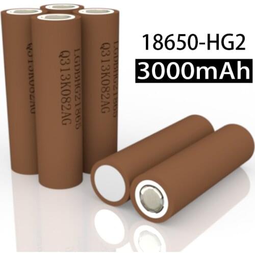 Battery rechargeable, 100% Nouvelle, HG2 18650, 3000 mAh, 3.6V, high current, UAV, electric tools, discharge 20A,35A Max
