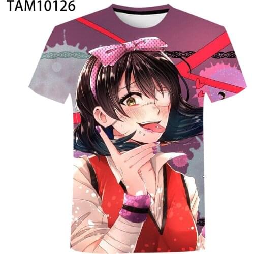 Kakegurui Anime T-Shirt 2021Japanese Anime 3D Printing Cute Boy Girl Cartoon Fashion O-Neck Costume