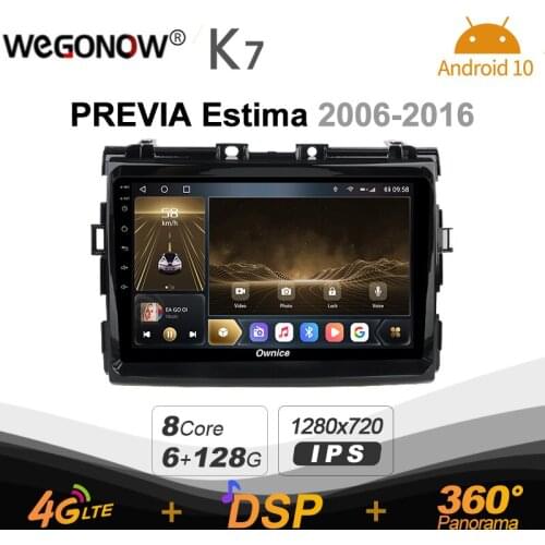 Ownice K7 6G+128G Car Radio for Toyota Privia estima 2006 - 2016 android 10.0 BT 5.0 support Interior Atmosphere Lamp 360 4G LTE