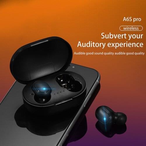 A6S Tws Wireless Headphones Bluetooth 5.0 Earphone Headset Stereo Sound Music In-ear Earbuds For Android IOS smart phone Xiaomi