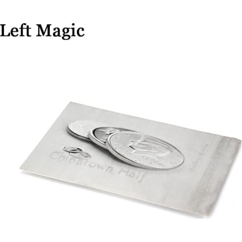 Chinatown Half Magic Tricks Coin Props Dollar Fuuny Money Magic Props Magician Close-Up Stage Street Professional Comedy
