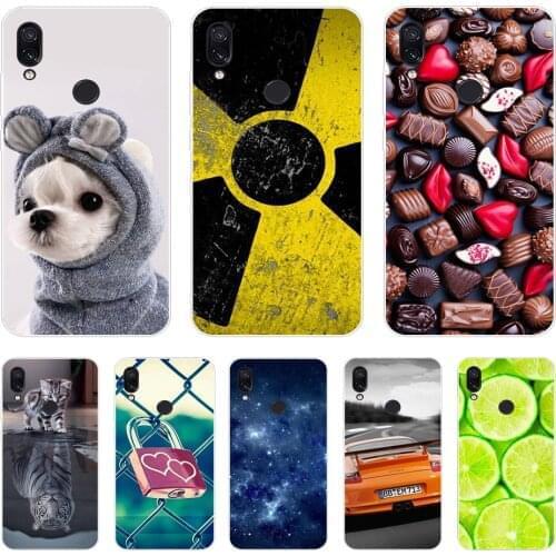 For Xiaomi Redmi Note 7 Case Cover Soft Silicone Cute Cat Painted Back Cover Redmi 7 Note 7 Pro Case Cover Xiomi Note7 Case 6.3"