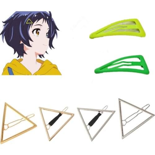 Wonder Egg Priority Ohto Ai Cosplay Hairpin Triangle Shape Metal Anime Hair Clip Lolita Headwear Props 4 Types Daily Gift