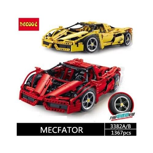 DECOOL 3382 1367Pcs technic formula speed Champions racer car sets model building blocks city avion MOC F1 Enzoed 3333