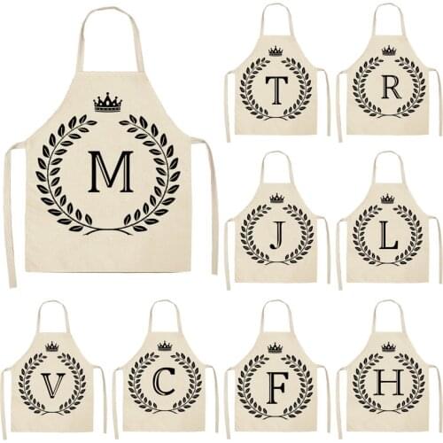 Black and white letter pattern Child apron customizable apron barista alpaca House cleaning For home and kitchen master apron