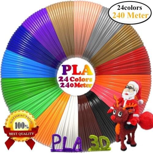 Dikale 24 Color 3D Printing Material 240m 3D Pen PLA Refills Modeling Stereoscopic No Poison Impresora 3D Imprimant PLA Filament