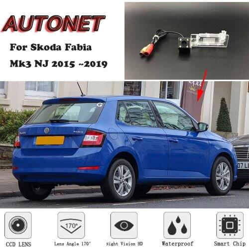 AUTONET Backup Rear View camera For Skoda Fabia Mk3 NJ 2015 2016 2017 2018 2019 Night Vision/license plate camera/parking Camera