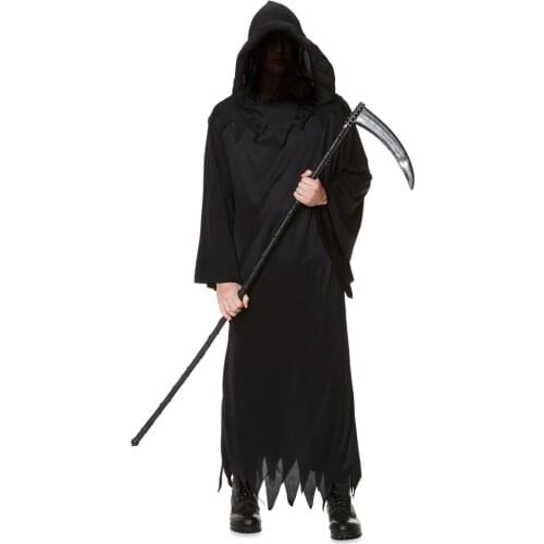 Snailify Men Grim Reaper Costume Adult Phantom Of Darkness Costume Scary Halloween Cosplay