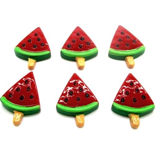 LF 20Pcs Watermelon Resin Decoration Crafts Flatback Cabochon Embellishments For Scrapbooking Kawaii Cute Diy Accessories