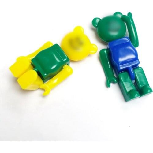 6 piece Plastic 4.2cm litter bear Figure E1763 Kids Toys Novelty Party Favors Gift Lucky Pinata Easter Birthday School Prize