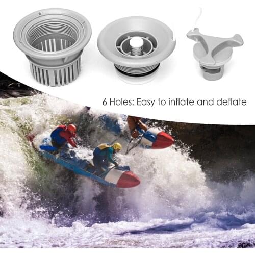 6 Holes Inflatable Boat Raft Boating Drifting Canoe Accessorie Air Valve Adapter Cap Inflatable Boat Air Valve Safe Replacement