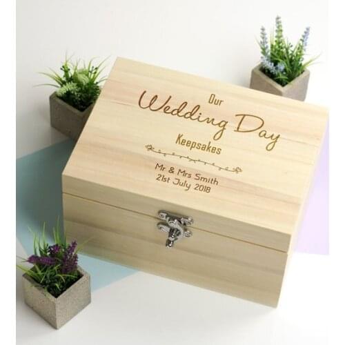 Personalize mr&mrs save the date wedding Memory box bespoken Box Keepsake gift Boxes birthday storage containers