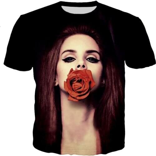 Popular Singer Lana Del Rey 3D Printed T-shirt Men/women New Fashion Casual Style T Shirts Cool Hip Hop Streetwear Tops