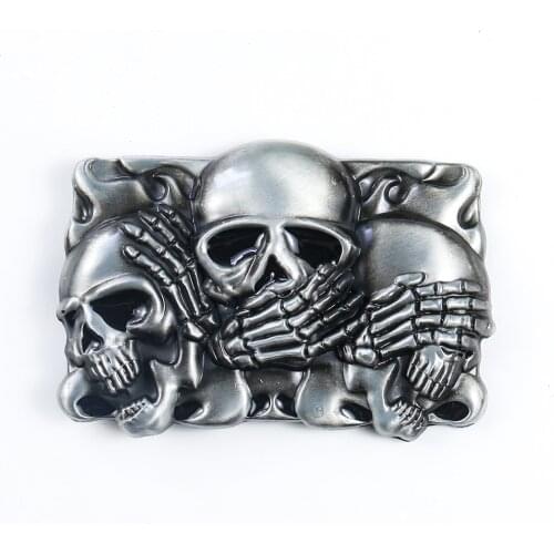 Skull Skeleton Belt Buckle for Men Belts DIY Accessories Western Cowboy Cowgirl Fashion Belt Buckle Punk Rock Style Dropshipping