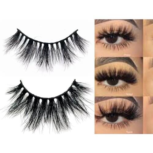 Fluffy Soft Wispy Natural Cross Makeup Eyelashes 3D Mink Strip Lashes Eyelash Extension Reusable Lashes Mink False Eyelashes