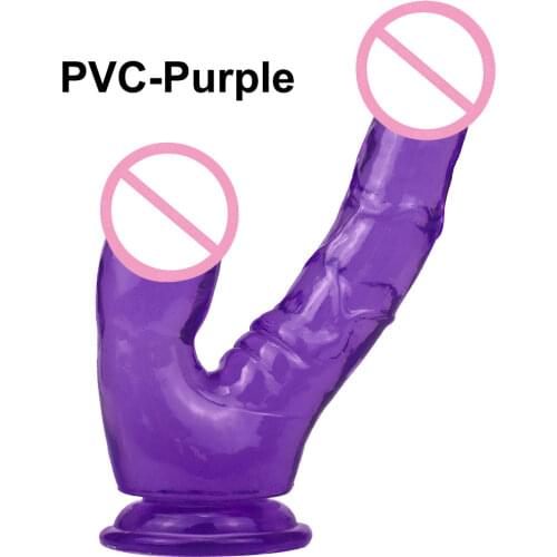 Silicone Realistic Dildo Anal Masturbator Sex Toys for Couples Crystal Jelly Dildo Suction Cup Penis Thrusting Dildo for Women
