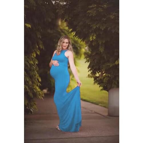 Maternity Photography Props Pregnancy Clothes Maxi Maternity photography Dress Cotton Maternity Dress For photography Props