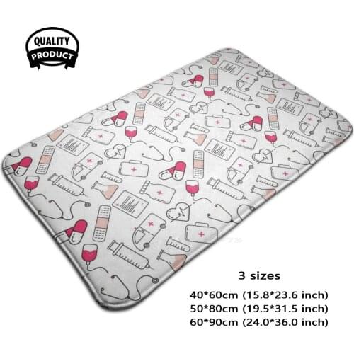 Pattern - Gift For Healthcare Worker Nhs Comfortable Door Mat Rug Carpet Foot Pad Nurse Nursing Future Nurse Medicine