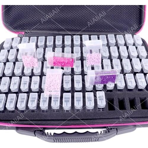 2020 New Diamond Painting Accessories 80 Bottles Diamond Painting Tools Container Storage Bag Carry Case Holder