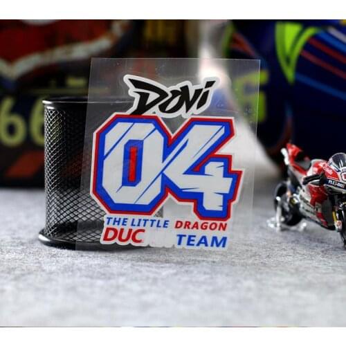 Reflective motorsport No.04 Andrea Dovizioso sticker vinyle car stickr the little dragon motorcycle race decals motocross vinyl