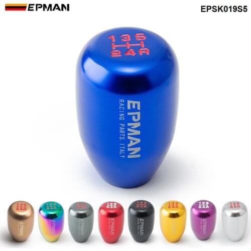 EPMAN Racing Universal Car Aluminum5 Speed Manual Gear Stick Shift Knob Lever Shifter EPSK019S5