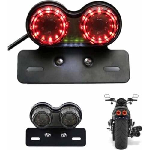 Universal motorcycle tail light brake turn signal LED night running light motorcycle turn signal integrated double head