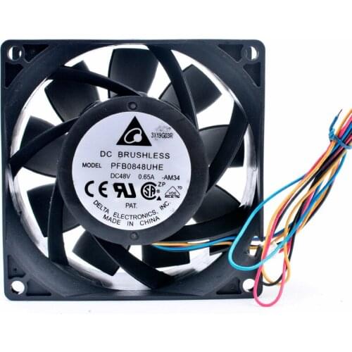 PFB0848UHE 8cm 80mm fan 80x80x38mm DC48V 0.65A 4 lines high-volume cooling fan for server chassis