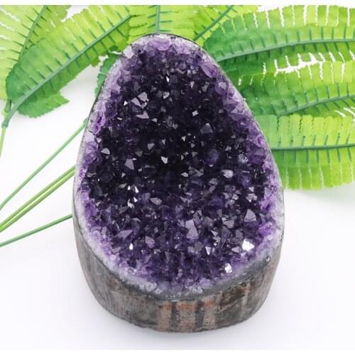High quality Uruguay stone amethyst geode crystal quartz cluster home decor display amethyste
