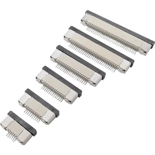 10Pcs/lot FFC FPC Cable PCB Connector 0.5mm Pitch Socket 4P 6P 8P 10P 12P14P 16P 18P 20P 24P 26P 30P 32P 34P 40P 50Pin