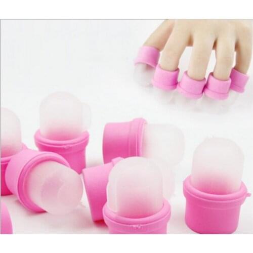 10Pcs Wearable Nail Soak Polish Remover DIY Nail Art Tool Acrylic UV Gel Polish Remover Soaker Clip Soaker Caps 100sets