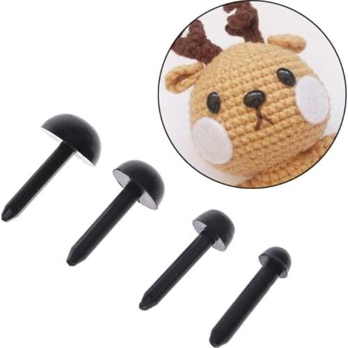 100Pcs 3mm/4mm/5mm/6mm DIY Doll Puppet Plastic Black Pin Safety Eyes For Handmade Teddy Bear Doll Craft Children Kids Toy MAY-9