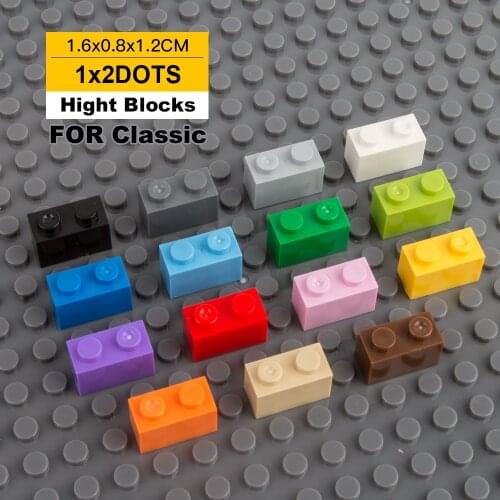 1x2 Small Building Block Pixel building blocks DIY High Bricks 125pcs for Legoss Educational Toy Multicolor Gift for Children