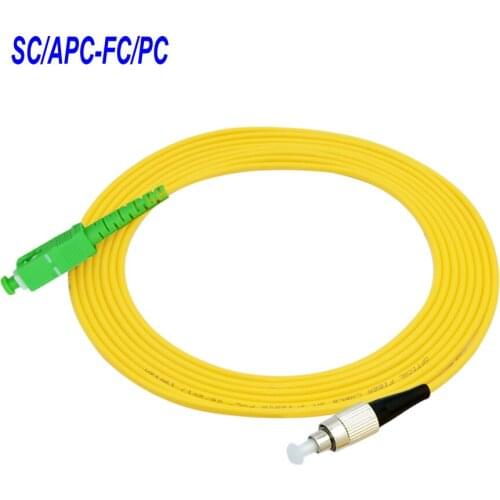 2Meters SC/APC-FC/PC,3.0mm,Singlemode 9/125,Simplex,Optical Fiber Patch Cord Cable,SC to FC Jumper