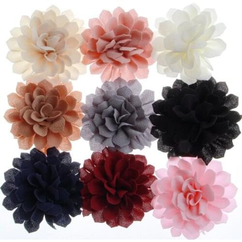 200PCS 10CM New Big Sunflower Fabric Flowers For Headbands Satin Hair Flowers For Hair Accessories