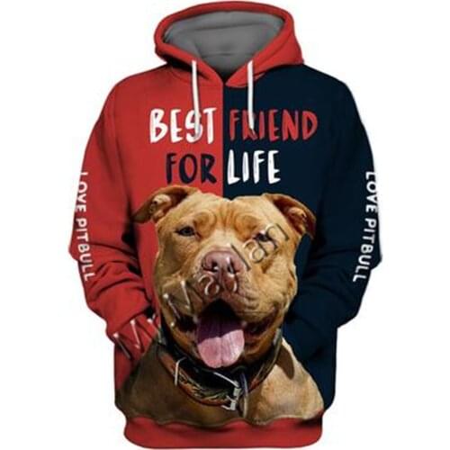 2021 Fashion Animal Pit Bull 3D Printed Hoodie Men Women Casual Pet Dog Designs Hooded Oversized Hooded Coat Drop Shipping WQ-20