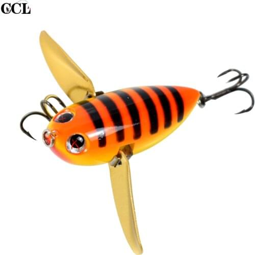 58mm 12.5g Topwater Fishing Lures Popper Floating Hard Wobblers Bait Metal Blade Wings Artifical Lures In Seawater Freshwater