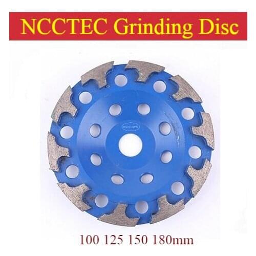 4'' 5'' 6'' 7'' T-Segments Diamond grinding cup Wheels | 100 125 150 180mm concrete cement floor grind discs | silver welding
