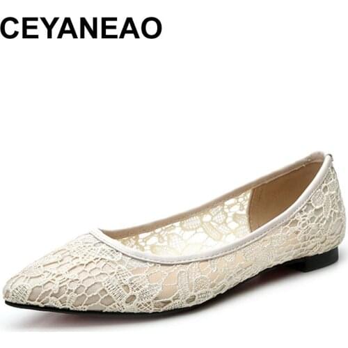 CEYANEAO New fashion 2019 season: spring – summer shoes For women a flat sole cool breathable womens shoes with a flat sole