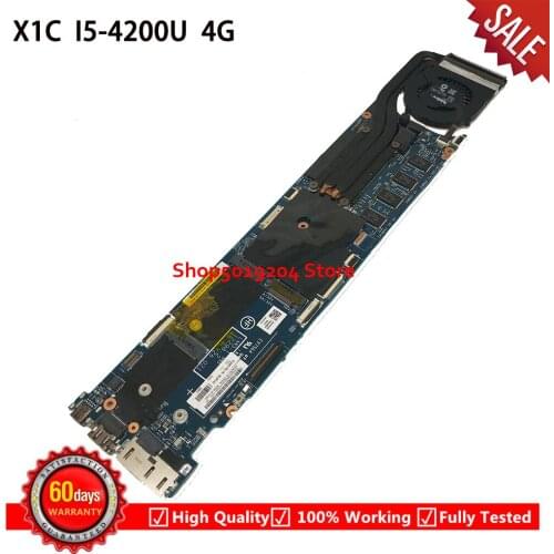 12298-2 48.4LY26.021 00UR143 For lenovo thinkpad X1C X1 Carbon laptop motherboard LMQ-1 MB with i5-4200 CPU 4G RAM Mainboard
