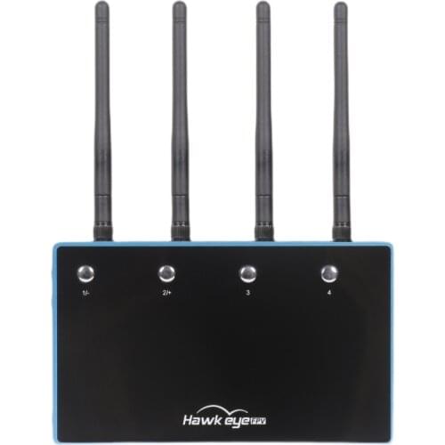 Hawkeye Little Pilot Fours Eeys 5.8G 4CH Video Receiver AV Output Box Split Screen Display FPV Monitor for Airplane FPV Drones