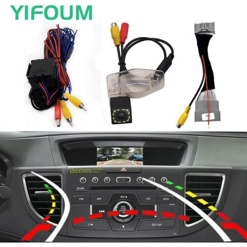 Fisheye Dynamic Trajectory HD Car Rear View Backup Camera For Honda CRV CR-V 2012 2013 2014 2015 2016 & Original Factory Screen