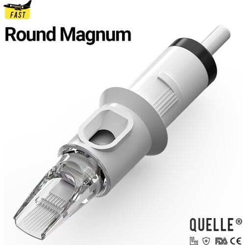 Stigma QUELLE 50PCS/Box Tattoo Shading Needles White Cartridge Revolution Curved Magnum work for Tattoo Machines Different Size