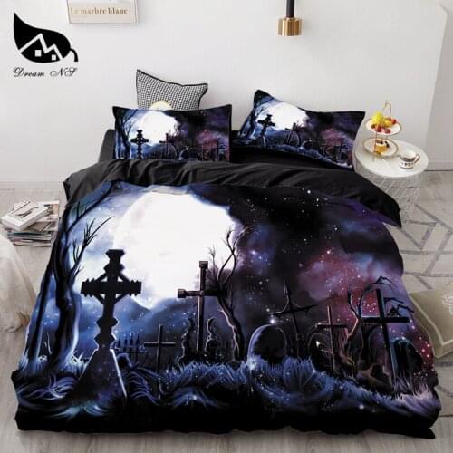 3Pcs New Halloween Character Quilt Cover Pillowcase Active Print Bedding 3D Visual Oversized Household Set