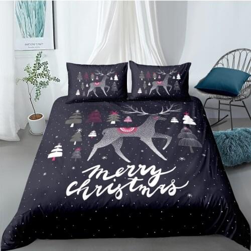 3D Design Duvet Cover Sets Bedding Sets Quilt Covers Pillow Cases King Queen Full Double Size Reindeer Custom Bedding sets