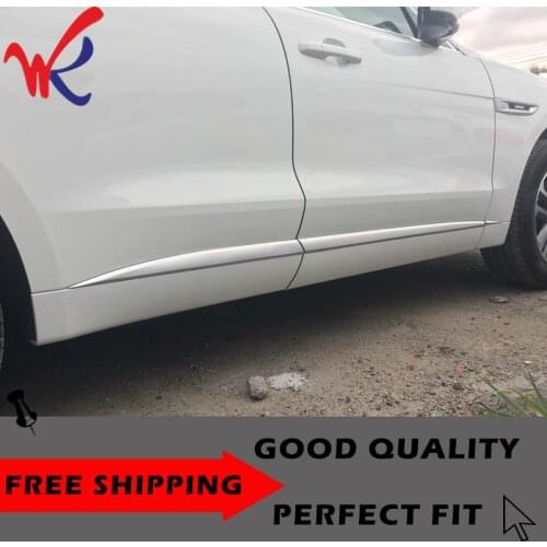Loyalty for Jaguar F-Pace 2016 2017 ABS Matte Side Door Body Molding Cover Trim Car Styling Auto Accessories